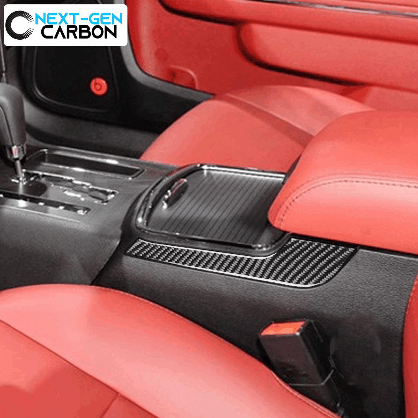 2011 - 24 Dodge Charger Carbon Fiber Side Console Inserts | Next-Gen Carbon