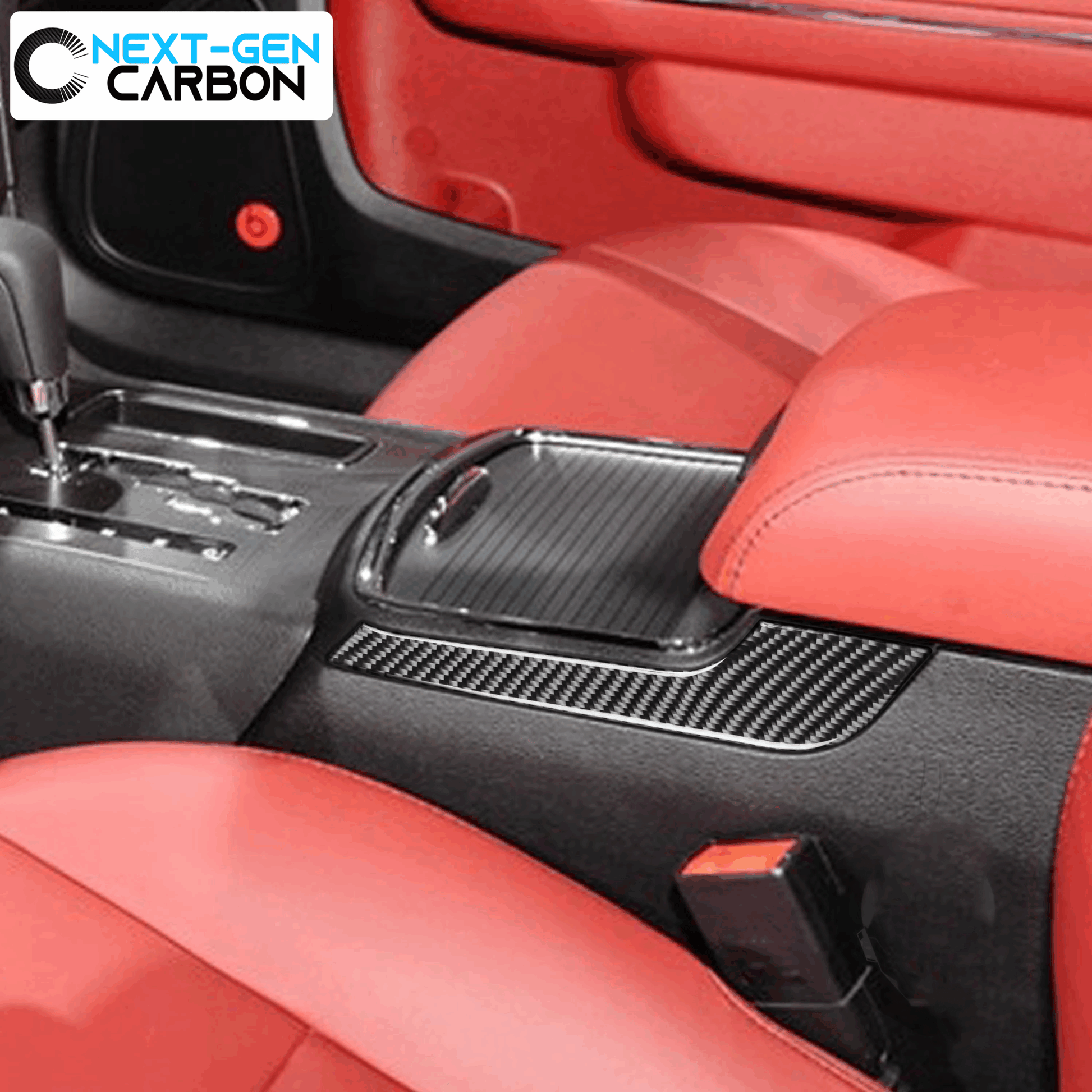 2011 - 24 Dodge Charger Carbon Fiber Side Console Inserts | Next-Gen Carbon