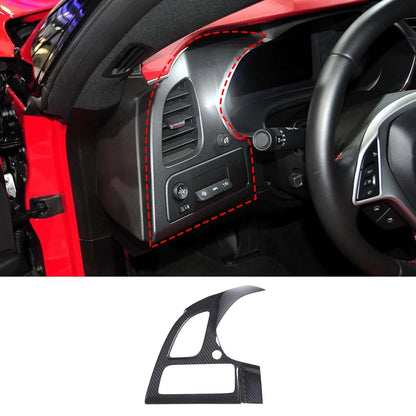 2014 - 19 C7 Corvette Real Carbon Fiber LH Dashboard Vent Panel Cover | Next-Gen Carbon