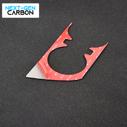 2016 - 24 Camaro Real Carbon Fiber Center Console Overlay Cover | Black / Red Carbon