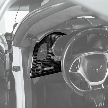 Corvette C7 Dry Carbon Fiber Driver Dashboard Trim Cover image 2