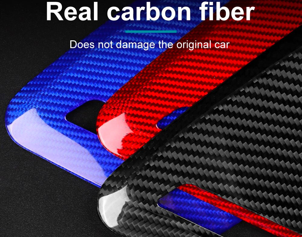 C8 Corvette Carbon Fiber Interior Door Speaker Covers (Black / Red / Blue)