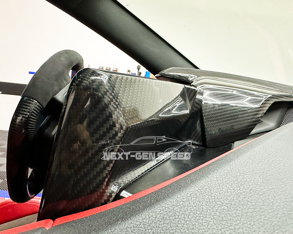 C8 Corvette Carbon Fiber Top Radio Trim Cover | Next-Gen Carbon