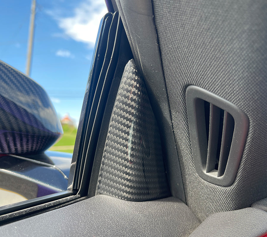 C8 Corvette Real Carbon Fiber Interior A-Pillar Cover | Next-Gen Carbon
