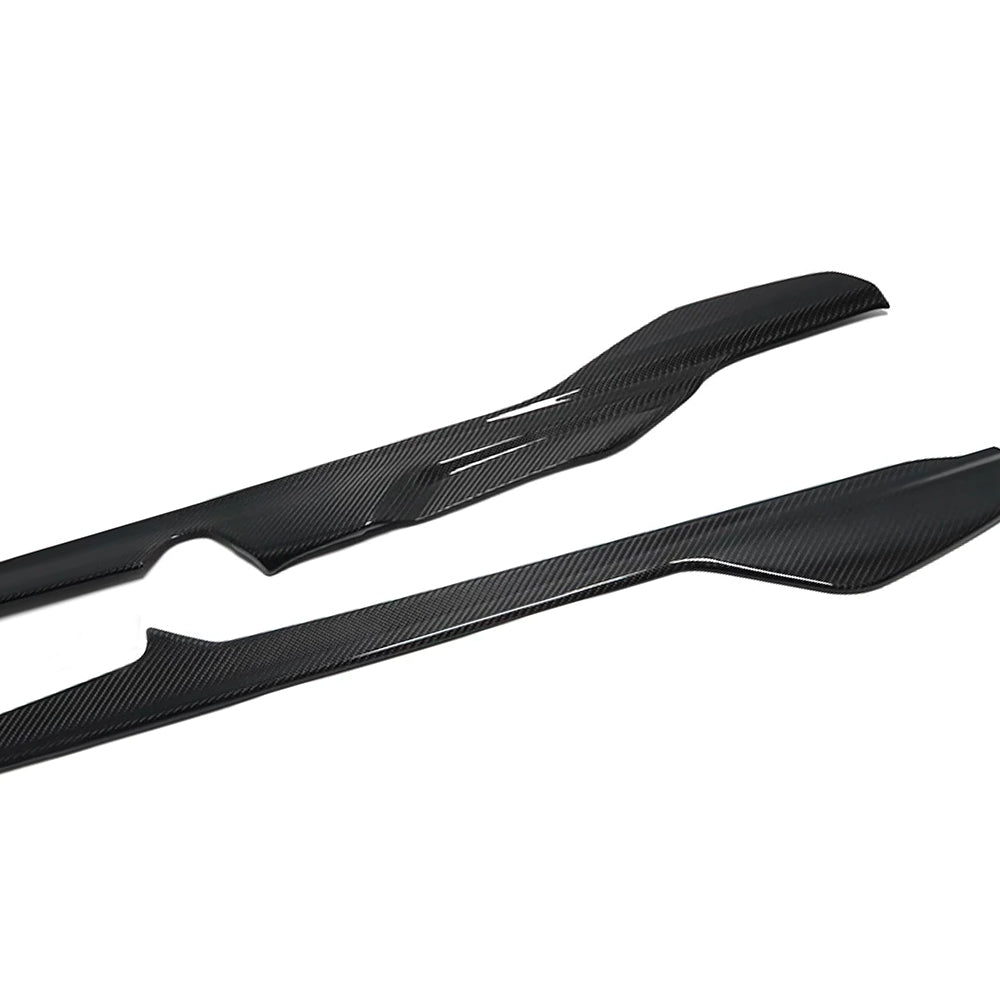 C8 Corvette Carbon Fiber Side Console Trim Covers | Black / Red