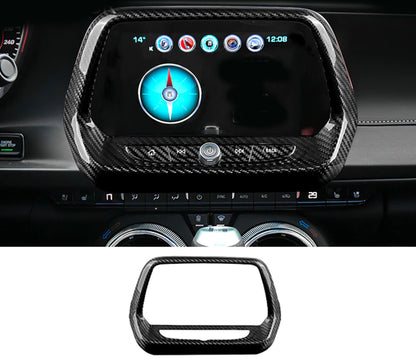 2016- 24 Camaro Carbon Fiber Radio Navigation Button Covers (Black/Red) | Next-Gen Carbon