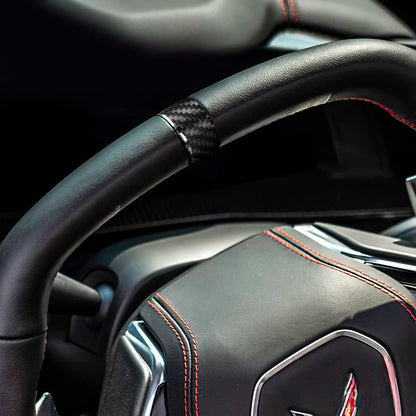 C8 Corvette Steering Wheel Carbon Fiber Top Strip Trim Cover | Next-Gen Carbon