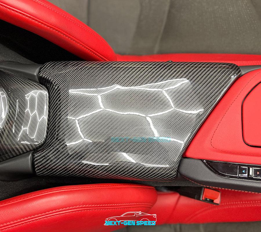 C8 Corvette Carbon Fiber Center Console Lid Replacement | Next-Gen Carbon