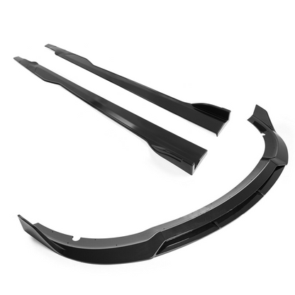 2015 - 24 Charger SRT Scatpack Slim Splitter &amp; Side Skirts Kit (Unpainted/Gloss/Carbon)