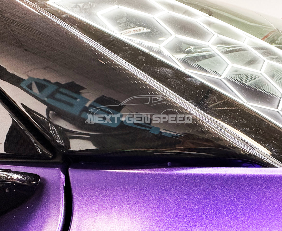 C8 Corvette Carbon Fiber Exterior Windshield Pillar Covers