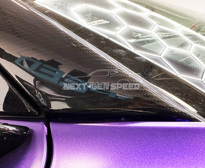 C8 Corvette Carbon Fiber Exterior Windshield Pillar Covers