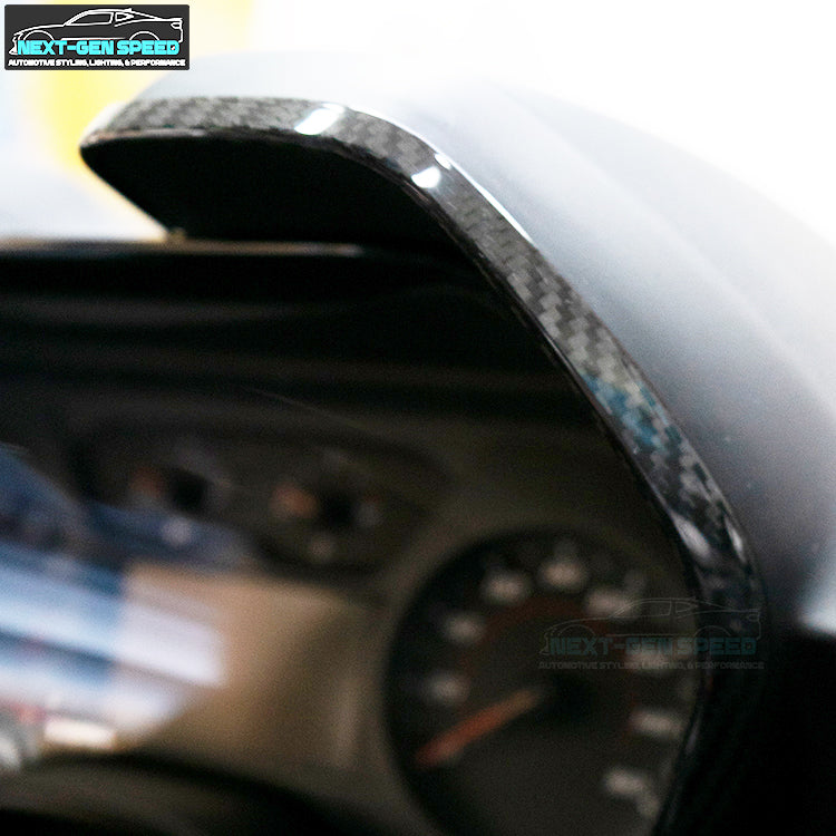 2016 - 24 Camaro Real Carbon Fiber Speedometer Trim Covers in Black / Red / Blue