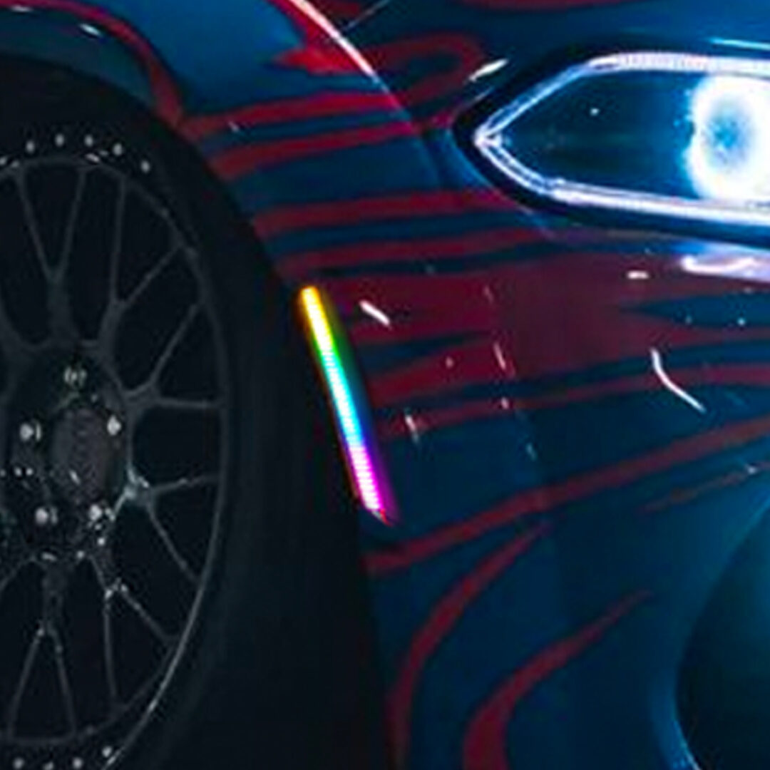 2015-24 Charger Smoked RGB/Flow LED Side Marker Lights - Color Changing