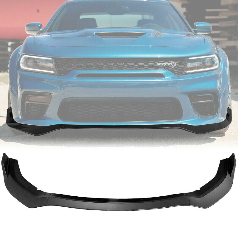 2020 - 23 Charger Widebody Matte Black Front Bumper Lip 3PC