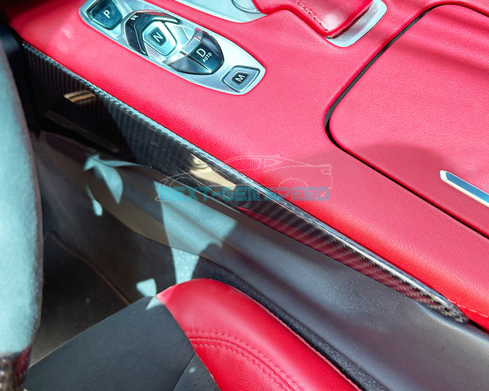 C8 Corvette Carbon Fiber Center Console Side Panel Covers | Next-Gen Carbon