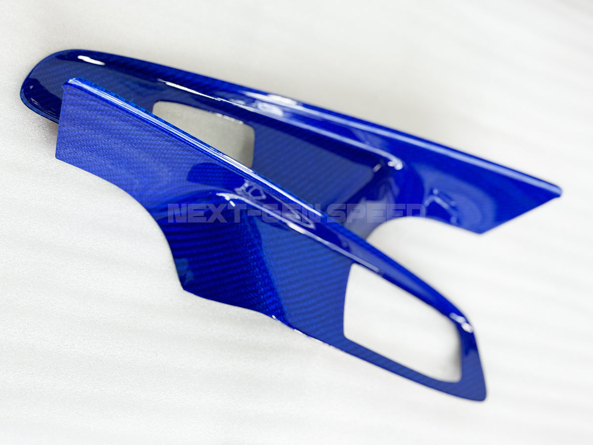 C8 Corvette Carbon Fiber Window Switch Panel Covers (Coupe/Convertible) | Black / Red / Blue Carbon