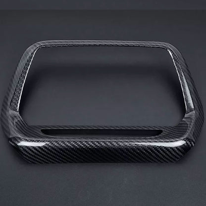 2016 - 24 Camaro Real Carbon Fiber 8" Radio Screen Trim Cover in Black/Red | Next-Gen Carbon