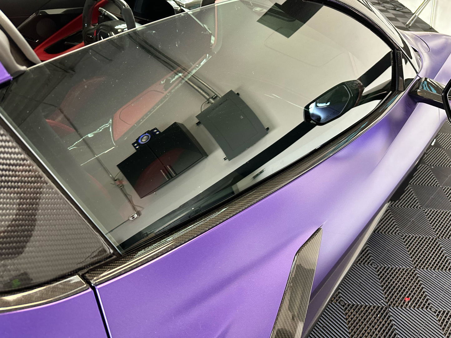 C8 Corvette Carbon Fiber Exterior Lower Window Trim Covers (Coupe/Convertible) | Next-Gen Carbon