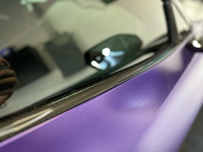 C8 Corvette Carbon Fiber Exterior Lower Window Trim Covers (Coupe/Convertible) | Next-Gen Carbon