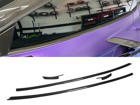 C8 Corvette Carbon Fiber Exterior Lower Window Trim Covers (Coupe/Convertible) | Next-Gen Carbon