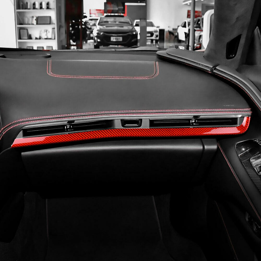 C8 Corvette Carbon Fiber Interior Dash Trim Kit 3PC - (Black / Red / Blue / Forged) | Stingray / Z06 / E-Ray