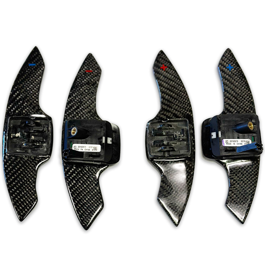 2016-24 Camaro / 2014-19 C7 Corvette Carbon Fiber Extended Paddle Shifter Replacements