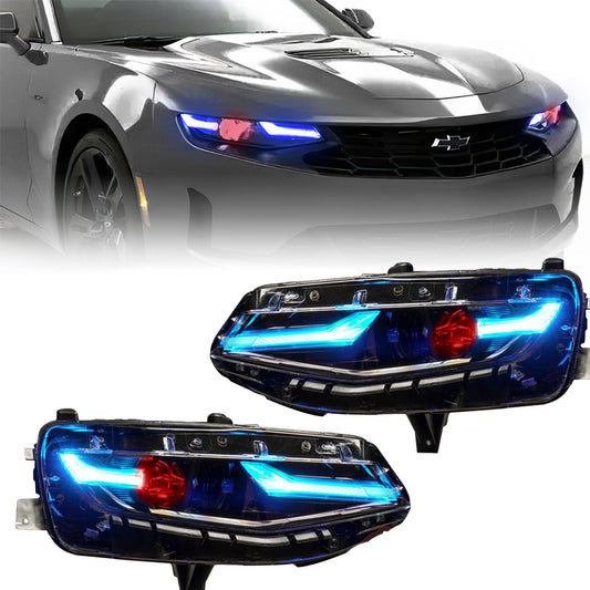 2019 - 24 Camaro LT Prebuilt RGB Color Changing Headlights