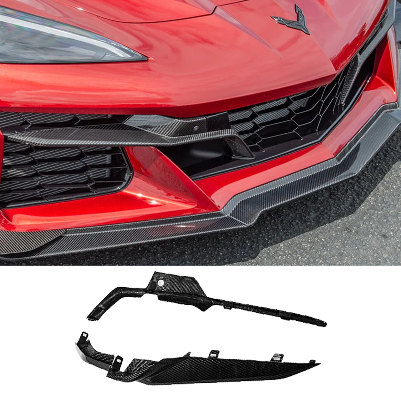 Corvette C8 Z06 / E-Ray Carbon Fiber Grille Bezel Inserts