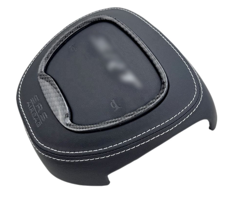 Dodge Customizable Carbon Fiber Steering Wheel Airbag Cover | 2015 - 24 Dodge Charger / Challenger / Track Hawk | Next-Gen Carbon