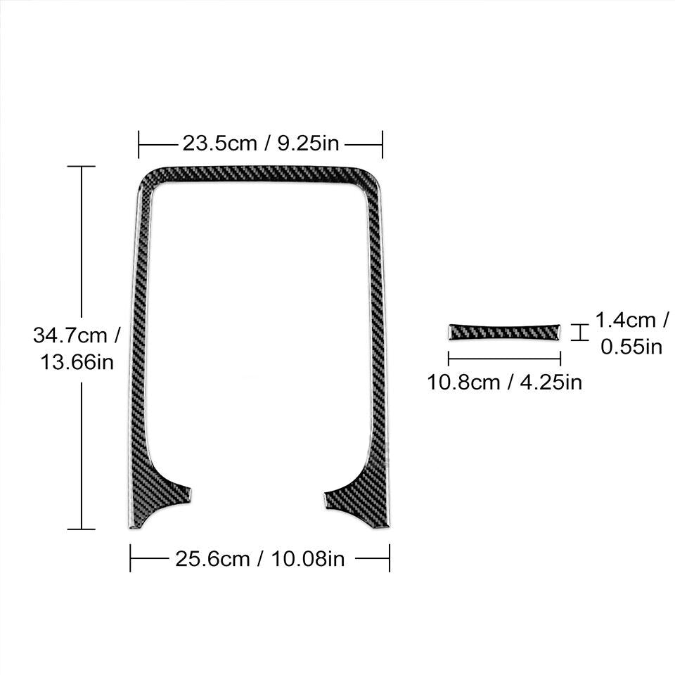 2011-20 Dodge Durango Real Carbon Fiber Interior Center Console Radio Nav Trim Cover Overlay Kit