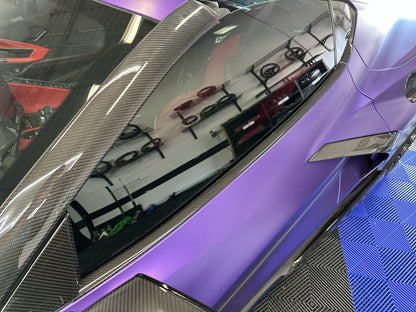 C8 Corvette Carbon Fiber Exterior Lower Window Trim Covers (Coupe/Convertible) | Next-Gen Carbon