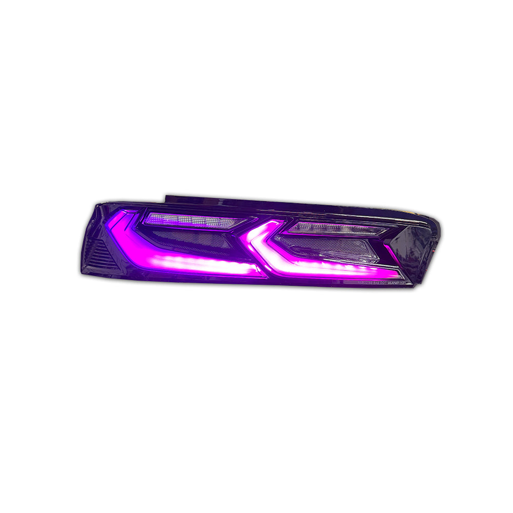 2016 - 18 Camaro Smoked RGB Flow C8 Style Rear Tail Lights