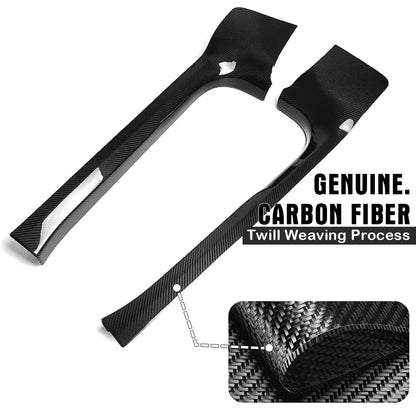 C8 Corvette Carbon Fiber Interior Door Entry Pillar Covers | Black/Red/Blue/Forged