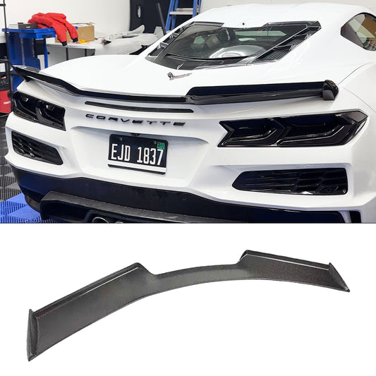 C8 Corvette Z06 Extended Carbon Fiber Rear Wing Spoiler | Next-Gen Carbon