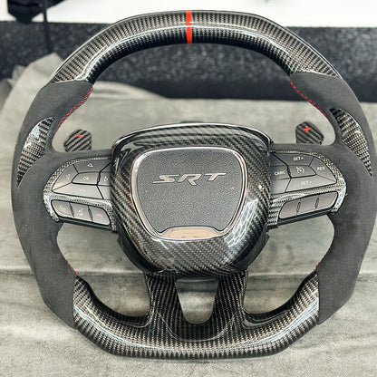 2015-24 Dodge Carbon Fiber Center Steering Wheel Surround Charger / Challenger / Durango Carbon Fiber  | Next-Gen Carbon