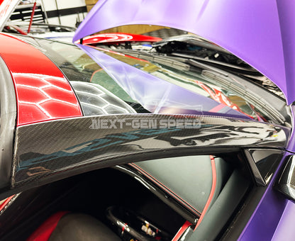 C8 Corvette Carbon Fiber Exterior Windshield Pillar Covers