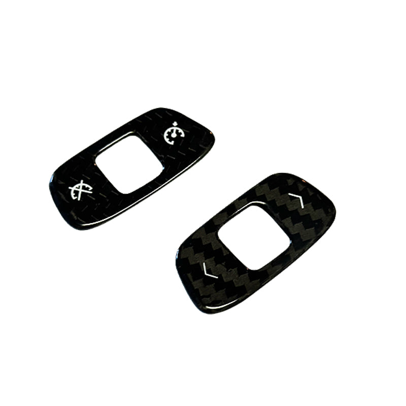 C8 Corvette Carbon Fiber Steering Wheel Cruise/Scroll Button Covers | Red/Blue/White