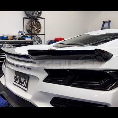 C8 Corvette Z06 Extended Carbon Fiber Rear Wing Spoiler | Next-Gen Carbon