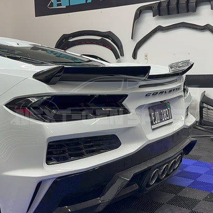 C8 Corvette Z06 Extended Carbon Fiber Rear Wing Spoiler | Next-Gen Carbon