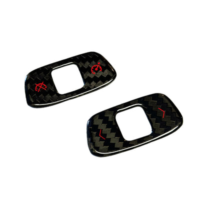 C8 Corvette Carbon Fiber Steering Wheel Cruise/Scroll Button Covers | Red/Blue/White