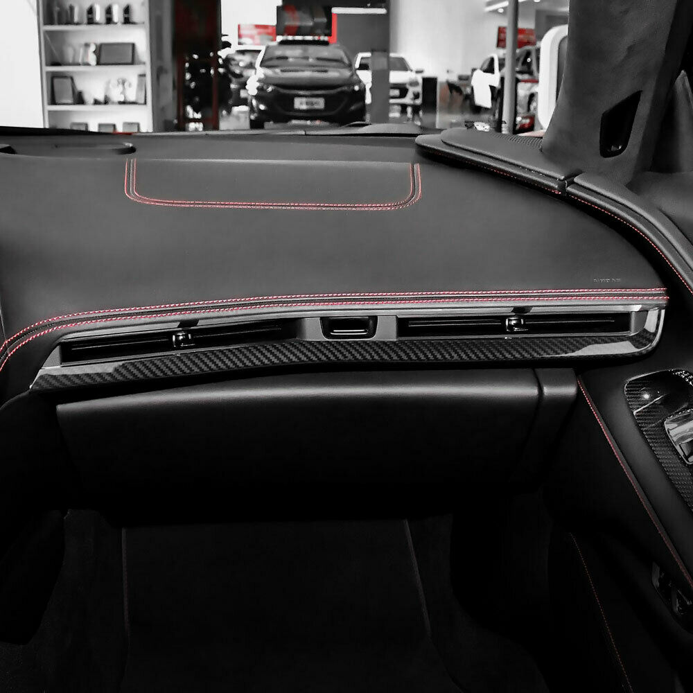 C8 Corvette Carbon Fiber Interior Dash Trim Kit 3PC - (Black / Red / Blue / Forged) | Stingray / Z06 / E-Ray