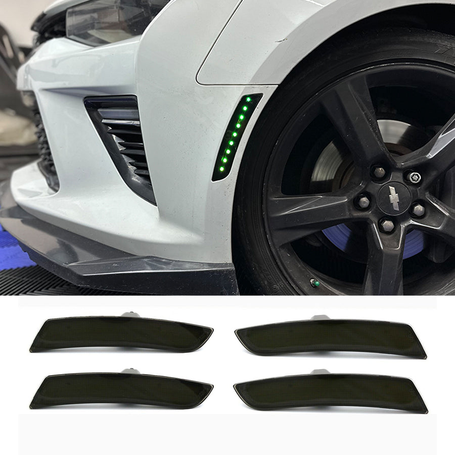 2016 - 24 Camaro Smoked LED RGB/Flow Side Marker Lights | Color Changing