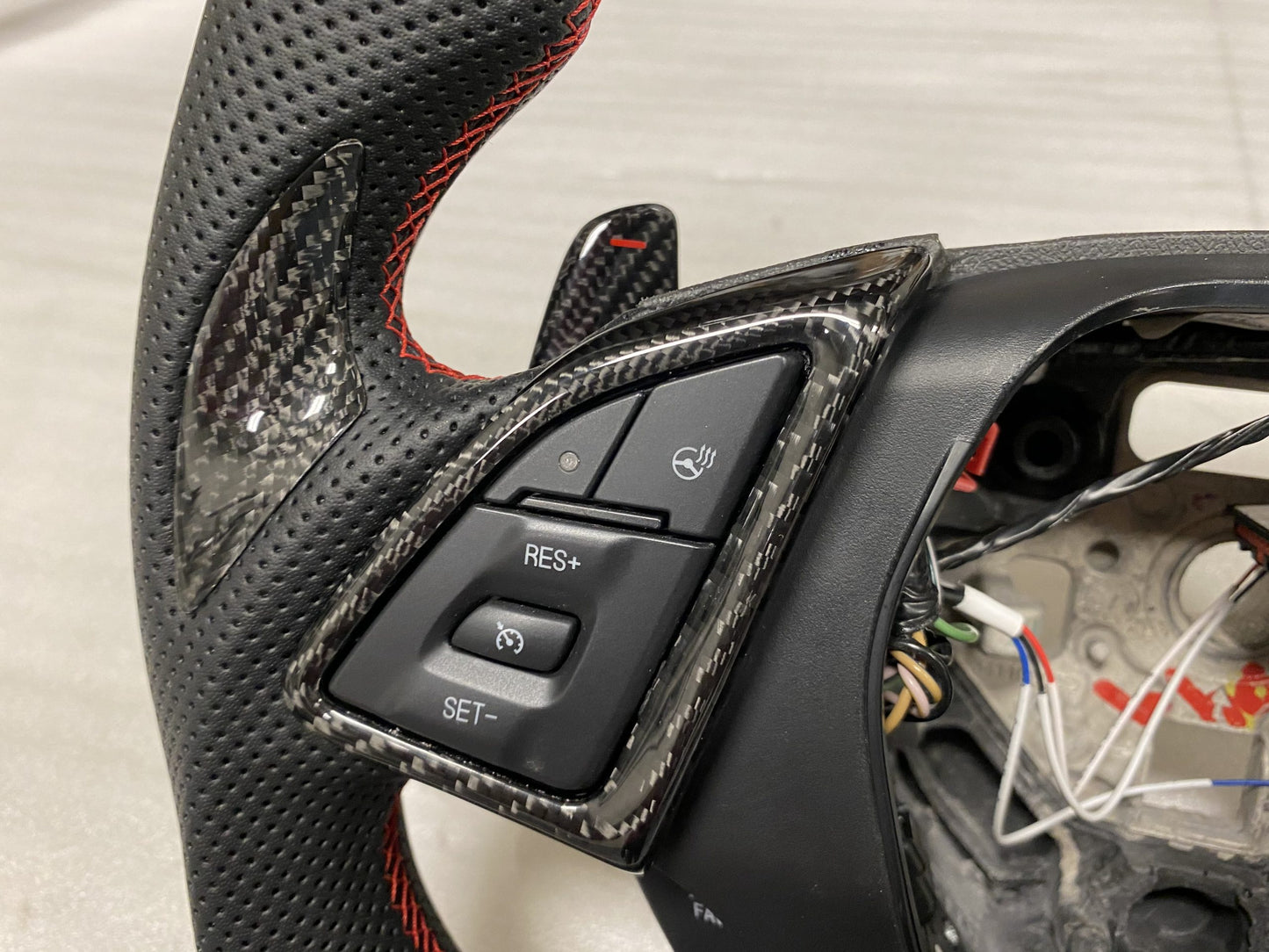 2016 - 24 Camaro LED Carbon Fiber Steering Wheel (Complete/Heated) | Next-Gen Carbon