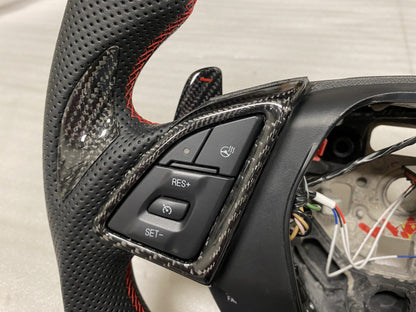 2016 - 24 Camaro LED Carbon Fiber Steering Wheel (Complete/Heated) | Next-Gen Carbon