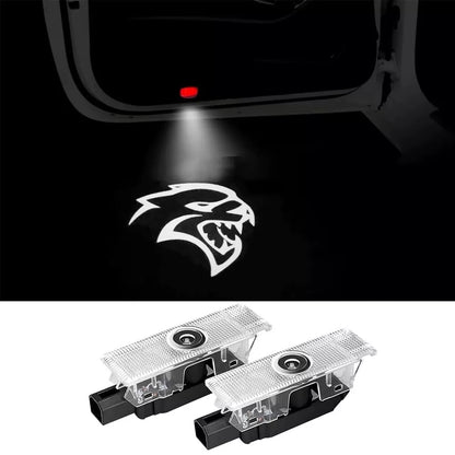 Dodge SRT Hellcat 2x LED Door Ghost Laser Projector Light image 0