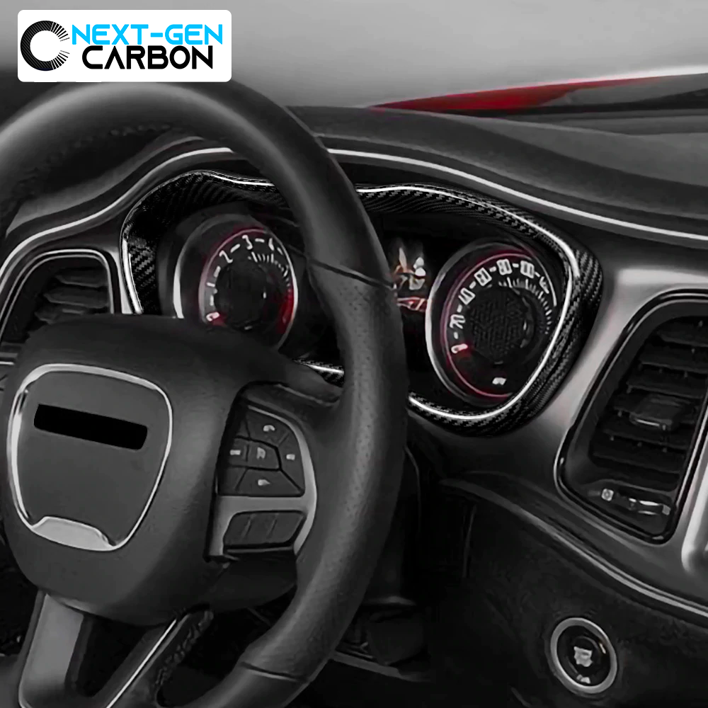 2015 - 24 Dodge Challenger Carbon Fiber Speedometer Trim Frame | Next-Gen Carbon