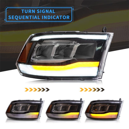 Full LED Headlights | 2019 - 22 Ram 1500 Classic | 2009 - 18 Ram 1500/2500/3500