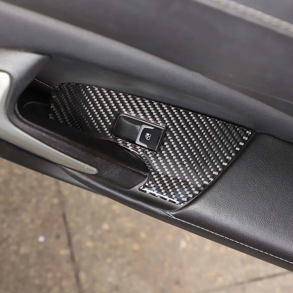 2014 - 19 C7 Corvette Carbon Fiber Window Switch Trim Covers | Next-Gen Carbon