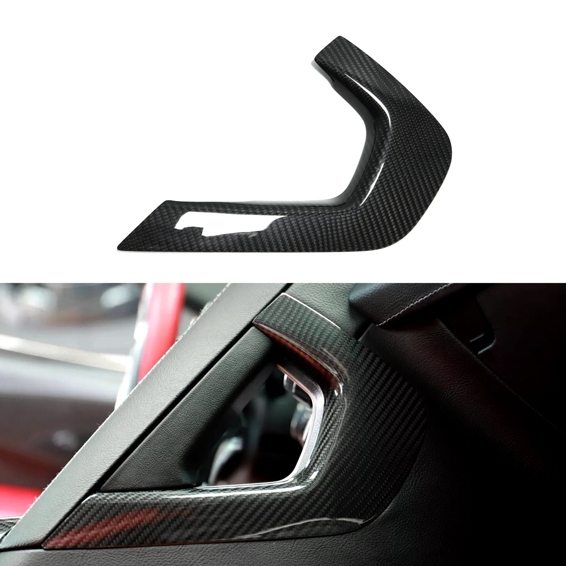 2014-19 C7 Corvette Carbon Fiber Side Console Trim Covers