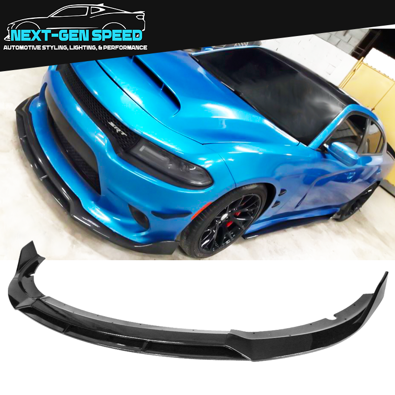 2015 - 24 Dodge Charger SRT Track Package Splitter Lip (Matte/Gloss/Carbon Fiber) 4PC